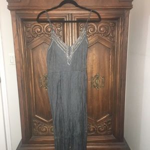 Free People Studded Jumpsuit with Lace Back